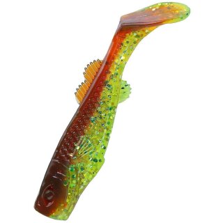 Relax Kalifornia 3" 7,5 cm 5 Stück Barsch Zander Gummiköder L052 Motoroil Grün
