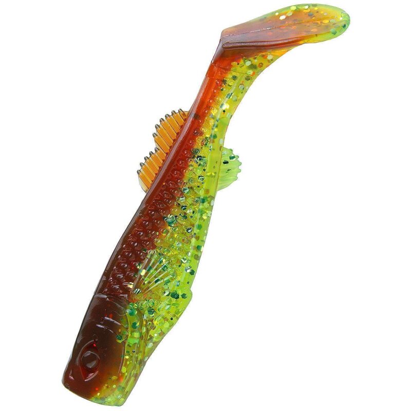 Relax Kalifornia 3" 7,5 cm 5 Stück Barsch Zander Gummiköder L052 Motoroil Grün