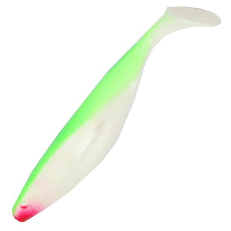 Relax Kopyto Shad 9" 23 cm Gummifisch Gummiköder Hecht Angeln Big Bait 004 Grün Weiss