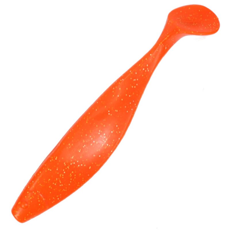 Relax Kopyto Shad 9" 23 cm Gummifisch Gummiköder Hecht Angeln Big Bait 073 Orange Silber Glitter