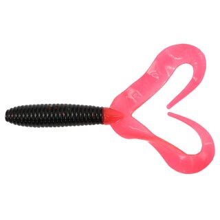 Relax DTT Doppelschwanz Twister 10 cm 10 Stück 535 Black Red Super Glitter