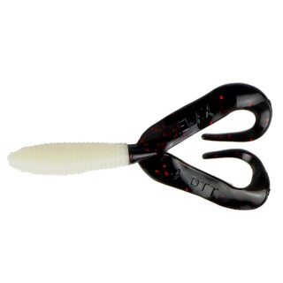 Relax DTT Doppelschwanz Twister 10 cm 10 Stück 429 White Black Red Glitter