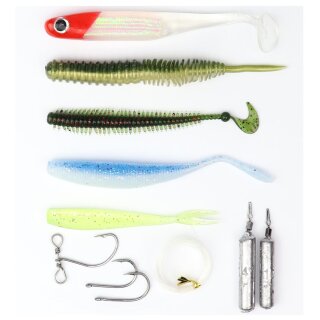 Major Fish Dropshot Kit 11-teilig Köder Set Barsch Zander