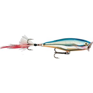 Rapala Skitter Pop Topwater Popper Oberflächenköder 7 cm SB - Silver Blue