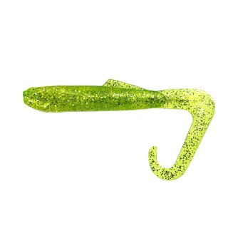 K.P Baits Hybrid Worm Twister 3" 7,5 cm 5 Stück 002 Gelb Glitter