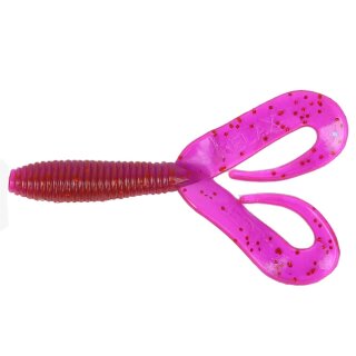 Relax DTT Doppelschwanz Twister 10 cm 10 Stück 447 Crawfish Red Glitter