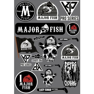Major Fish Stickerbogen DIN A4 Sticker