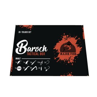 Major Fish Barsch Tactical Box 35- teilig Gummifische Hardbaits Set