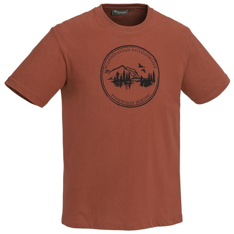 Pinewood Camp T Shirt Bio Baumwolle 5570 Terracotta