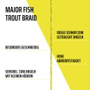 Major Fish Trout Braid 4 Fach geflochtene Schnur Forelle 150 Meter