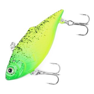 Major Fish VIB Vibrationsbait Lipless Crankbait 7 cm Fluo Grün Chartreuse