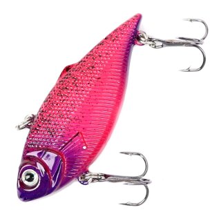 Major Fish VIB Vibrationsbait Lipless Crankbait 7 cm Pink Lila