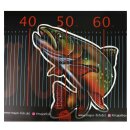 Major Fish Fisch Maßband Trout Ruler 105 cm x 30 cm mit Anschlag