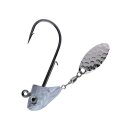 K.P 3D Jigkopf Fish Head mit Spinnerblatt 2 Stück 21...