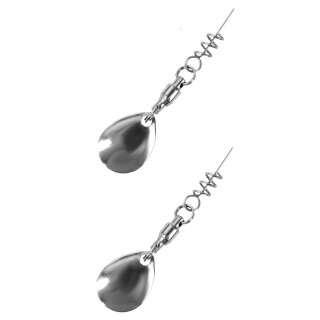 Major Fish Screw Spinner Blatt Blade 2 Stück Ködertuning Colorado Silber Screw
