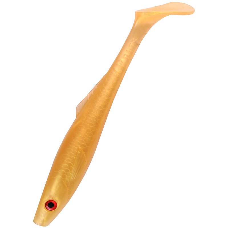 K.P Baits Pike Shad Hecht XXL Gummifisch Swimbait 9" 22,5 cm Pearl Gold