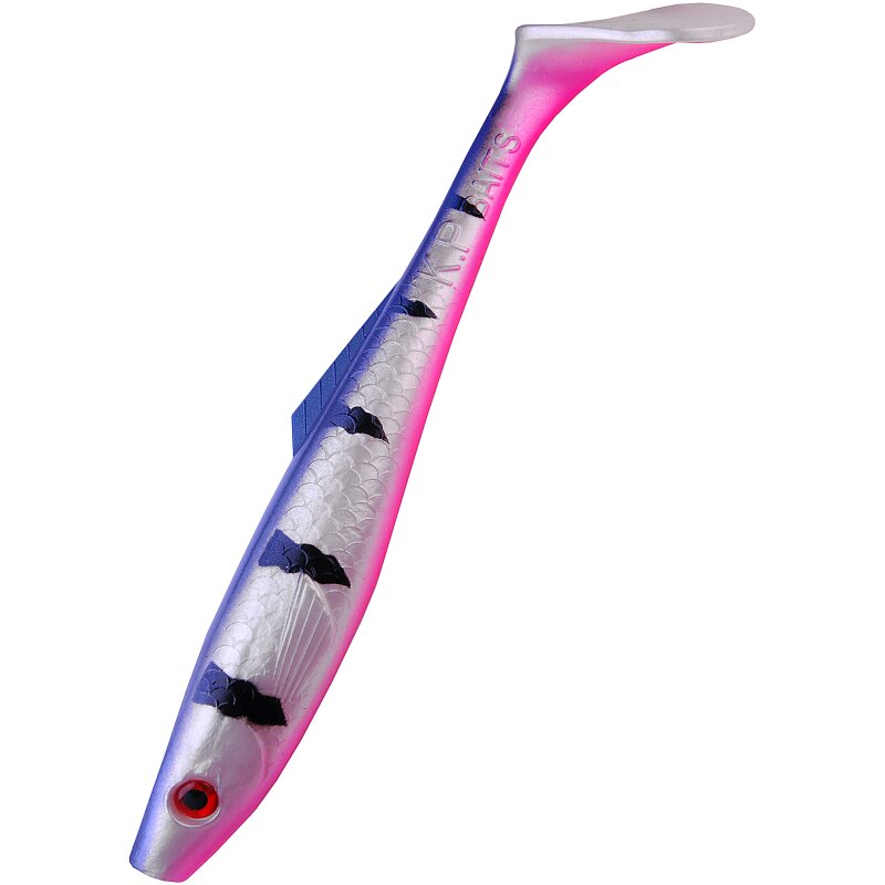K.P Baits Pike Shad Hecht XXL Gummifisch Swimbait 9" 22,5 cm 009 Pink Blue