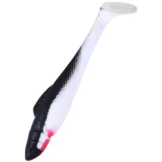 Relax Ohio Shad Gummifisch 5" 12,5 cm 5 Stück 002 reinweiss / schwarz