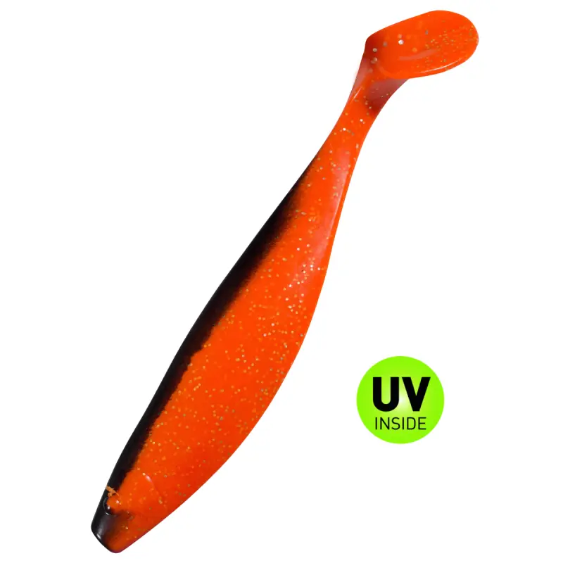 074 Orange Glitter Schwarz