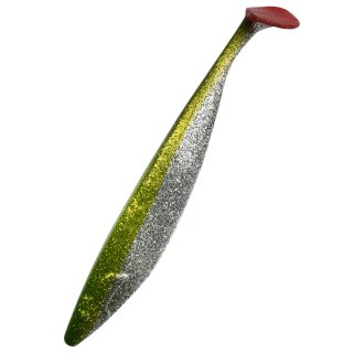 Shadxperts Megalodon 12" 30 cm Hechtköder 153 Doppelsilber Boddengrün