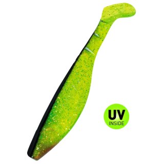 Relax Kopyto Shad Gummifisch 6" 15 cm 5 Stück 067 grün(chartreuse)-Glitter / schwarz