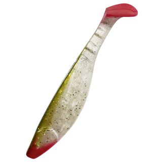 Relax Kopyto Shad Gummifisch 6" 15 cm 5 Stück 135R Perlweiss-Glitter Boddengrün