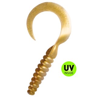 Shadxperts SX XXL Grub Twister 27-48 cm Big Bait B023 Goldpearl Motoroil Glitter