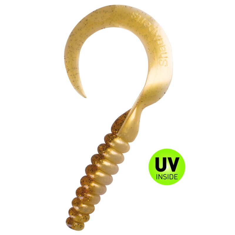 Shadxperts SX XXL Grub Twister 27-48 cm Big Bait B023 Goldpearl Motoroil Glitter