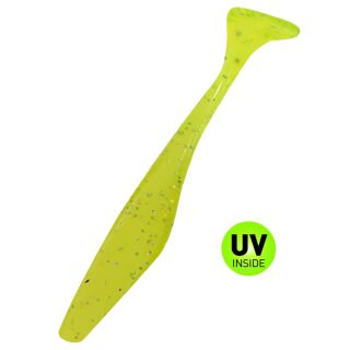 BBB Swimming Jerk Minnow Shad 8,5 cm 5 Stück Fluogelb Fluogrün Glitter