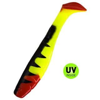 Relax Kopyto 4" Classic Zander Special 5 Stück 055Z fluogelb / Zander / red tail