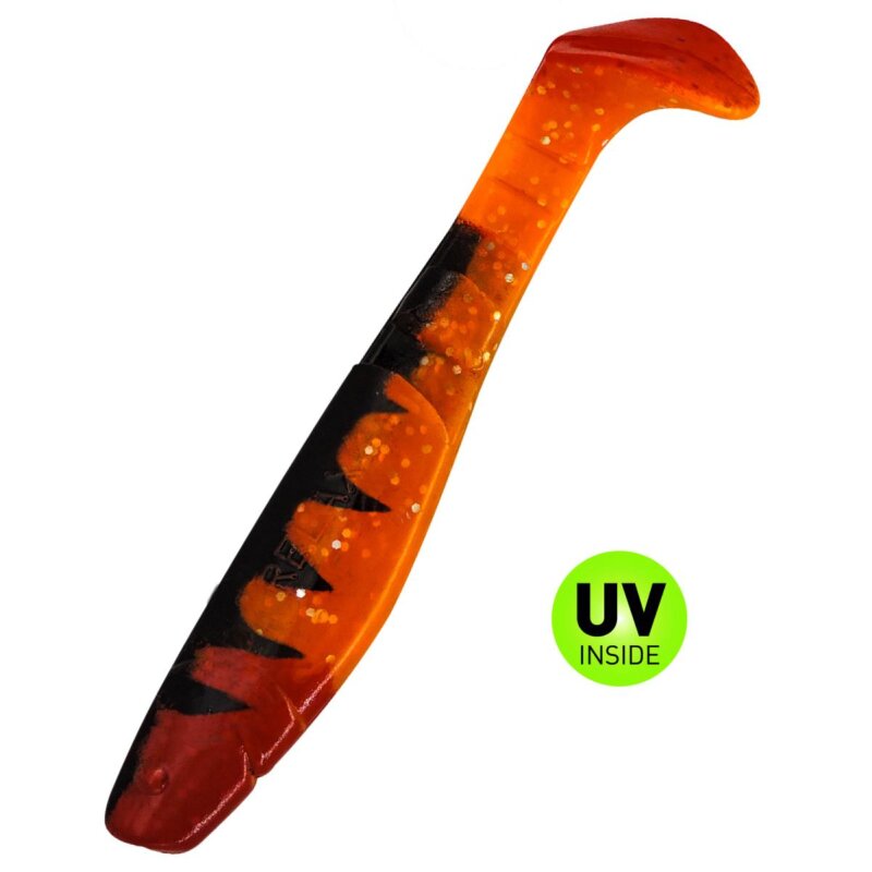 Relax Kopyto 4" Classic Zander Special 5 Stück 122Z fluoorange Glitter / Zander / red tail