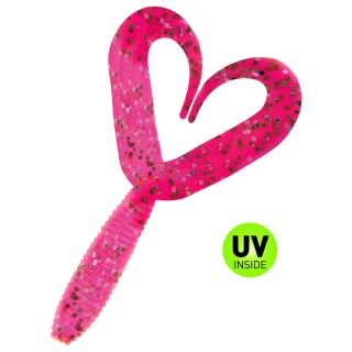 Relax DTT Doppelschwanz Twister 10 cm 10 Stück 042 Hot Pink Glitter