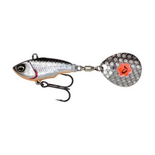 Savage Gear Fat Tail Spin 8 cm 24 Gramm Spin Jig Dirty Silver