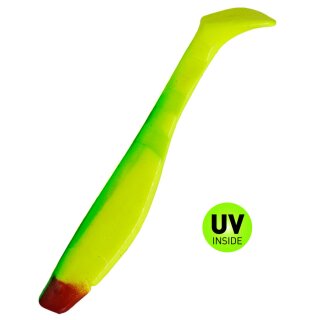 Relax Kopyto Shad 8L" 20 cm Gummifisch 2 Stück 058 Fluogelb Grün