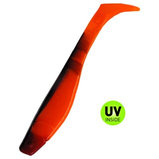 Relax Kopyto Shad 8L" 20 cm Gummifisch 2 Stück 072 Orange Schwarz