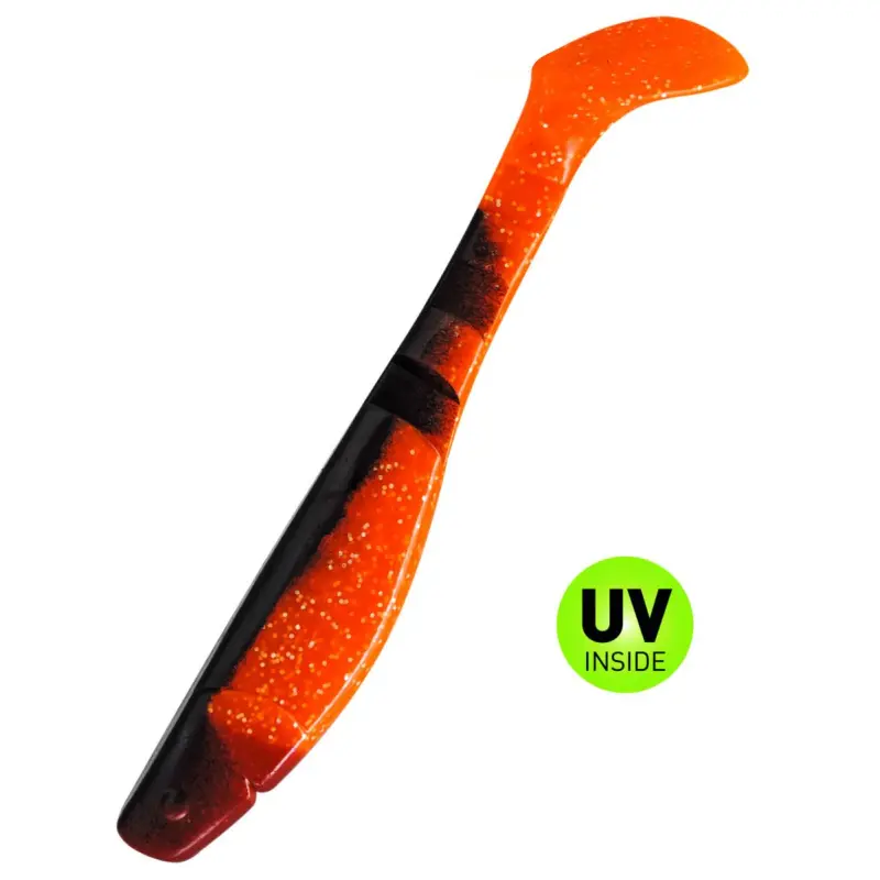 074 Orange Glitter Schwarz