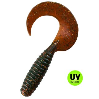 Relax Xtra Fat Grub 5,5" 5 Stück 033 Motoroil Gold Glitter