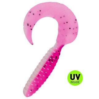 Shadxperts Xtra Fat Grub 5,5" 5 Stück B320 Reinweiss Hot Pink