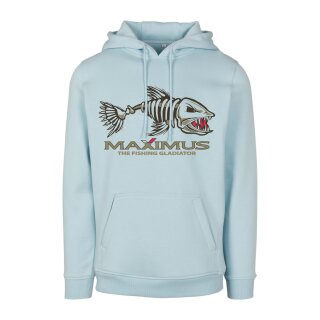 Maximus Angelhoodie Pullover Hoody mit Fisch Motiv Ocean Blue - Größe XL