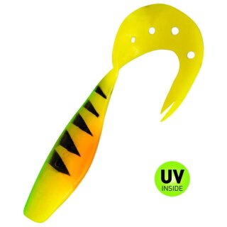 Delalande Sandra Twister 9" 23 cm Fluogelb Schwarz Zander