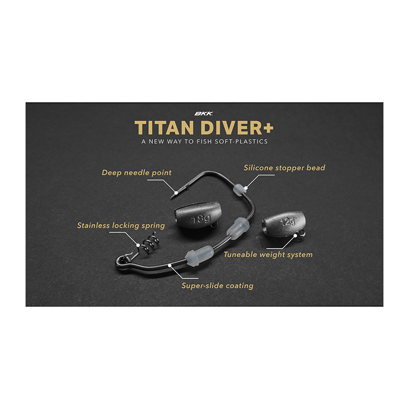 BKK Titan Diver+ Offset Haken mit Spinnerblatt