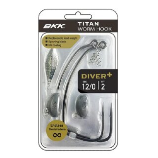 BKK Titan Diver+ Offset Haken mit Spinnerblatt 10/0 - 2 Stück
