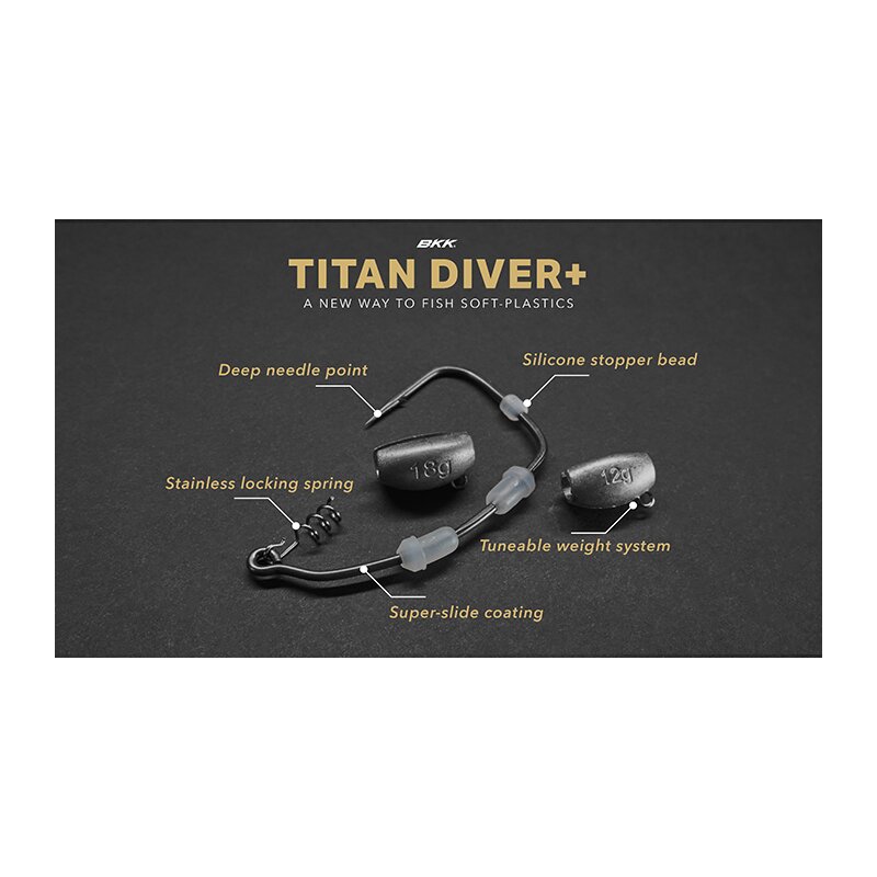 BKK Titan Diver+ Offset Haken mit Spinnerblatt 6/0 - 2 Stück