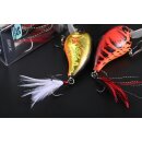 BKK Feathered Spear-21 SS Treble Hook - Red/Black 1 - 3 Stück