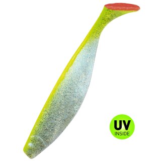 Shadxperts Xtrasoft 7" 18 cm Hecht Gummiköder 2 Stück 048 Blauperl Glitter Fluogelb