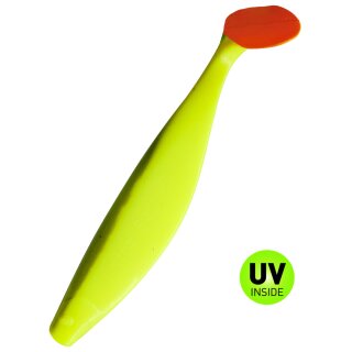 Shadxperts Xtrasoft 7" 18 cm Hecht Gummiköder 2 Stück 145 Fluogelb Boddengrün
