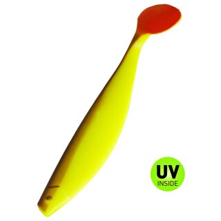 Shadxperts Xtrasoft 7" 18 cm Hecht Gummiköder 2 Stück 146 Fluogelb Braun