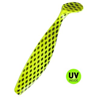 Shadxperts Xtrasoft 7" 18 cm Hecht Gummiköder 2 Stück Fluogelb Schwarz gestreift