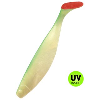 Shadxperts Xtrasoft 7" 18 cm Hecht Gummiköder 2 Stück Goldperl Grün