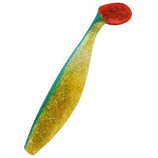 Shadxperts Xtrasoft 7" 18 cm Hecht Gummiköder 2 Stück Klar Gold Glitter Blau